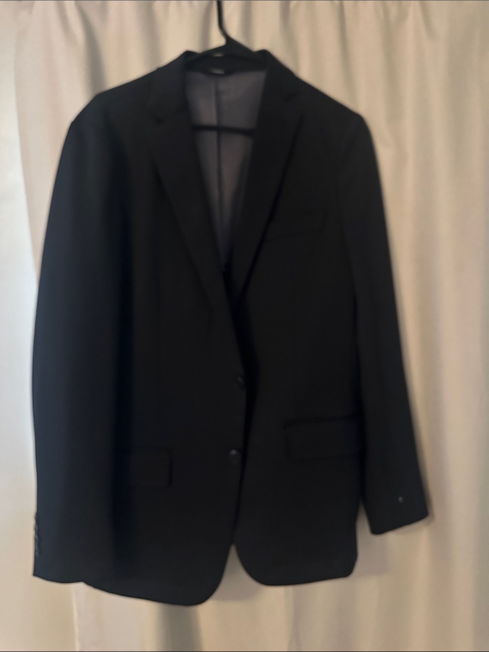 Men's Black Single-Breasted Blazer - Tailored Everyday Sport Coat